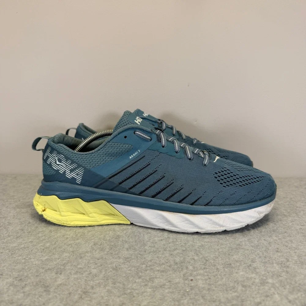 Hoka One One Arahi 3 Womens Shoes Size 9.5 Blue & Yellow Running 1104099 ABPAR